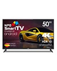 TV LED 50" UHD 4K HDR10 NPG Smart TV Android 9.0 + Smart Control QWERTY/Motion