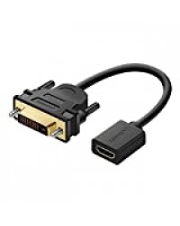 UGREEN Adaptateur HDMI DVI Câble DVI D 24 1 Mâle vers HDMI Femelle 1080P Full HD Plaqué Or 20cm