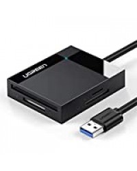 UGREEN USB 3.0 Lecteur de Carte Mémoire Card Reader SD Micro SD TF Memory Stick CompactFlash SDXC SDHC Micro SDXC Micro SDHC MMC Compatible avec PC Windows Mac OS Linux, PS4, Xbox One, Plug Play