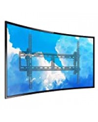 unho Support TV Incurvé Mural, Meuble TV Support Mural pour Écrans Incurvés ou Plats LED LCD Plasma de 26-75 Pouces, Fixation TV Murale, Inclinable 15° et Rotation 180°- Charge 45kg VESA 700x400mm