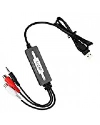 Vipxyc Capture Audio USB La Carte d'enregistrement de Capture Audio USB convertit Les Cassettes de platines en MP3/WAV pour Windows XP/Vista/7/8/8.1/10 et Mac