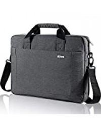 Voova Sacoche pour Ordinateur Portable 17 17.3 Pouces, Sac Pochette Messenger Capacité Extensible de 30%, Housse PC Imperméable pour Notebook,Chromebook Laptop,pour École/Bureau Homme et Femme, Gris