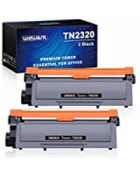 Wewant Toner TN 2320 TN 2310 Remplacement pour Brother TN2320 TN2310 Cartouche de toner Compatible avec Brother MFC-L2700DW L2720DW L2740DW,DCP-L2500D L2520DW L2540DW,HL-L2300D L2340DW L2360DW,2 Noir