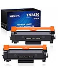 Wewant Toner TN-2420 TN2410 Remplacement pour Brother TN2420 Cartouche de toner Compatible avec Brother DCP-L2510D L2530DW L2550DN,MFC-L2710DN L2730DW L2750DW,HL-L2310D L2350DW L2370DN L2375DW,2 Noir