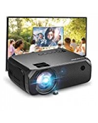 WiFi Vidéoprojecteur, BOMAKER 6000 Lux Wireless Screen Mirroring Outdoor Movie Projecteur, Full HD 1080p HDMI Projecteur Soutien 300'' Display et HDMI USB VGA, pour Android / iOS / Laptops / PC