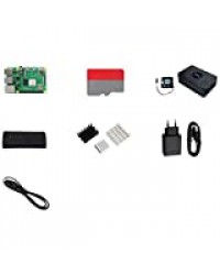 Wivarra pour Raspberry Pi 4 Modèle B Jeu Pi4 8G Carte avec Carte TF de 32 Go -TypeHDMI Cable ProtéGer Bo?Tier Ventilateur Dissipateurs de Chaleur Prise EuropéEnne