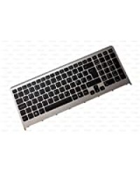 X-Comp Clavier allemand avec cadre et rétroéclairage pour Sony Vaio PCG-81312L VPC-F2 VPC-F21 VPC-F22 VPC-F23 VPC-F24 Serie Noir