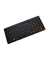 X-Comp Clavier Allemand avec Cadre et Rétroéclairage pour Sony Vaio SVE14A SVE-14A Serie Noir