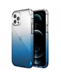 X-Doria Raptic Air Coque Compatible avec l’iPhone 12 Pro Max Case, Résistant aux Rayures, Recharge sans Fil, Protection de Chute de 13 Pieds, s’adapte à l’iPhone 12 Pro Max, Dégradé Bleu