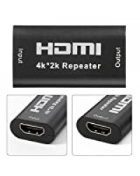 XCSOURCE HDMI Répétiteur Extenseur Booster Adaptateur 3D HDTV 1080P Amplificateur de Signal Fonctionnel Noir 4K*2K jusqu'à 40m AH131