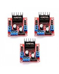 Yakamoz Pack 3 L298N Moteur Module de Carte à Double Pont H Contrôleur DC Motor Drive Controller Stepper pour Arduino Rouge