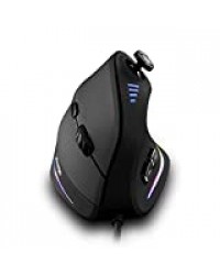 Zelotes Souris Verticale avec Barre de contrôle, 10000DPI Souris Ergonomique Verticale,USB 11 Boutons Souris Gamer pour Ordinateur de Bureau, PC, Ordinateur Portable,Droitier